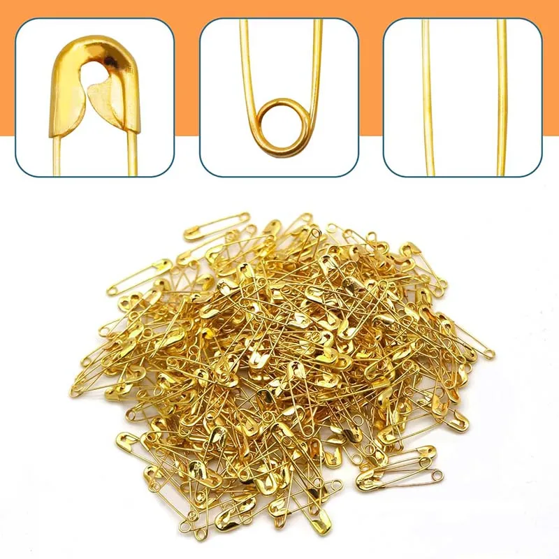 100/50Pcs Safety Pins 19/22/27/32/38/45/55mm Rust Resistant Nickel Plated Steel Safety Pins For Fabric Craft Garment Hang Tag