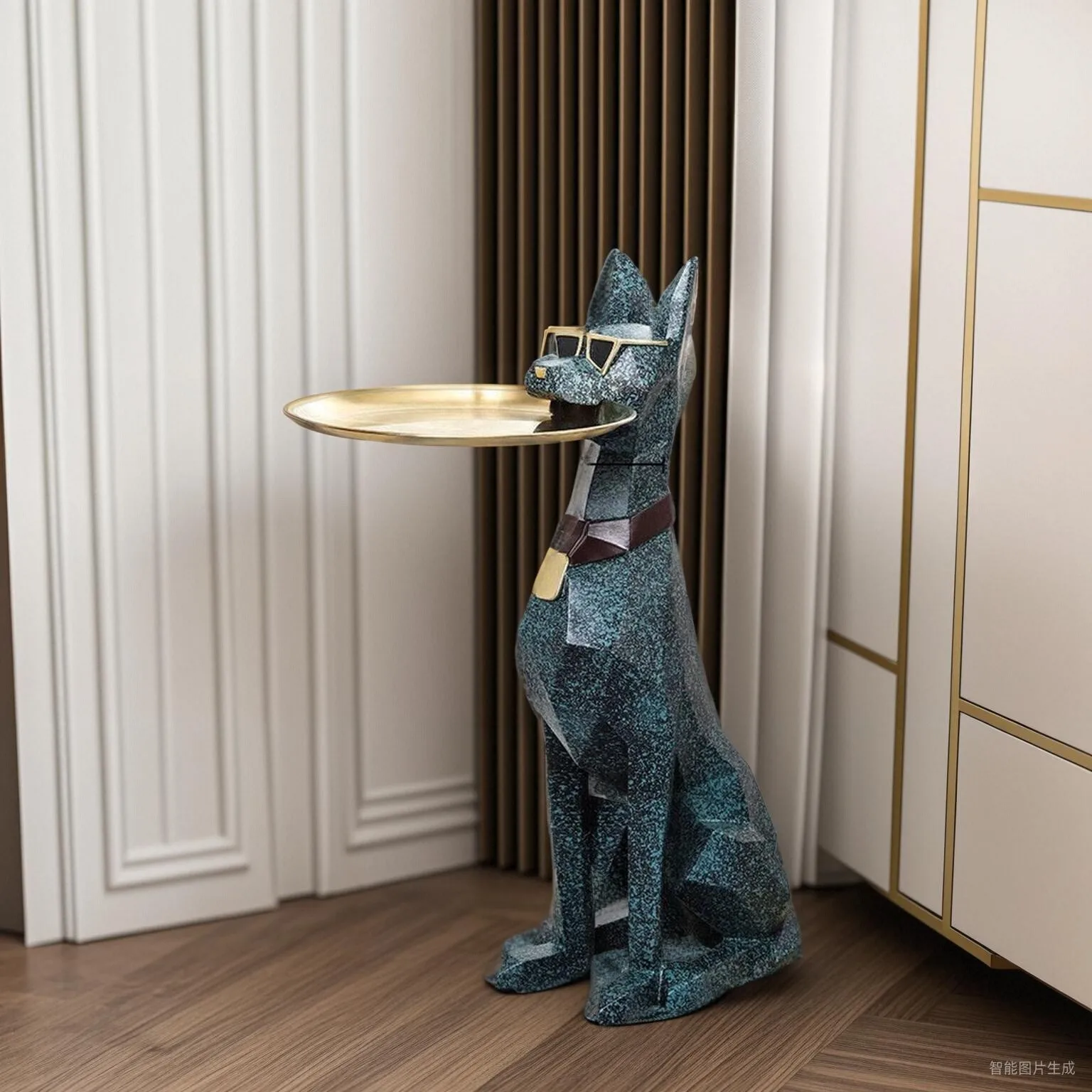 

Living room ornament violent bear Internet celebrity landing large dog light luxury entrance art high sense niche home decoratio