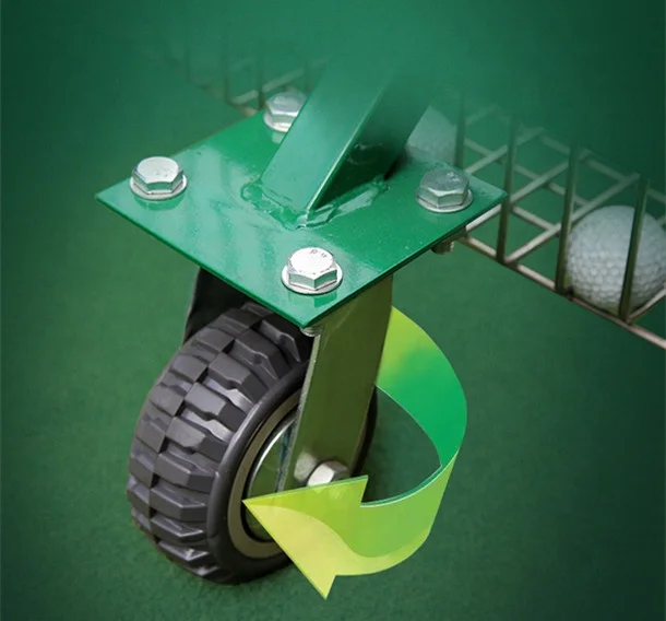 Оборудование для сбора поля для гольфа. 3-секционный комбайн для сбора мячей для гольфа с корзиной.