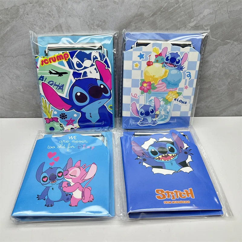 Disney Stitch board clip memo pad Anime Stitch color page memo pad mini clamp notebook kids Gifts Toys