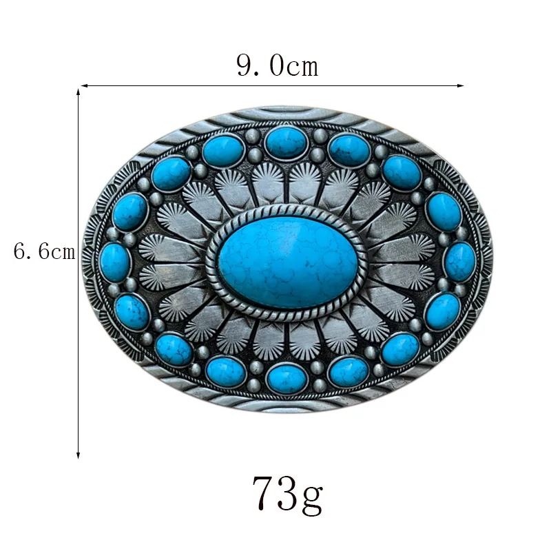 ターコイズのひまわりベルト バックル ウエスタン カウボーイ