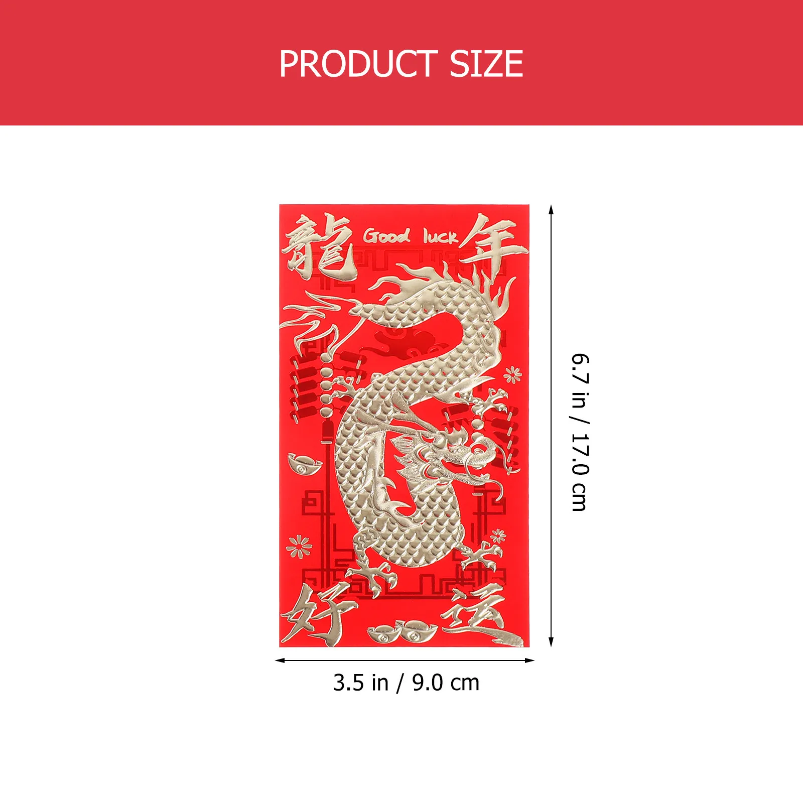 30Pcs Traditional Red Envelopes Chinese Style Lunar Year Money Bags Year of Dragon Pattern Festive Red Packets Spring Festival