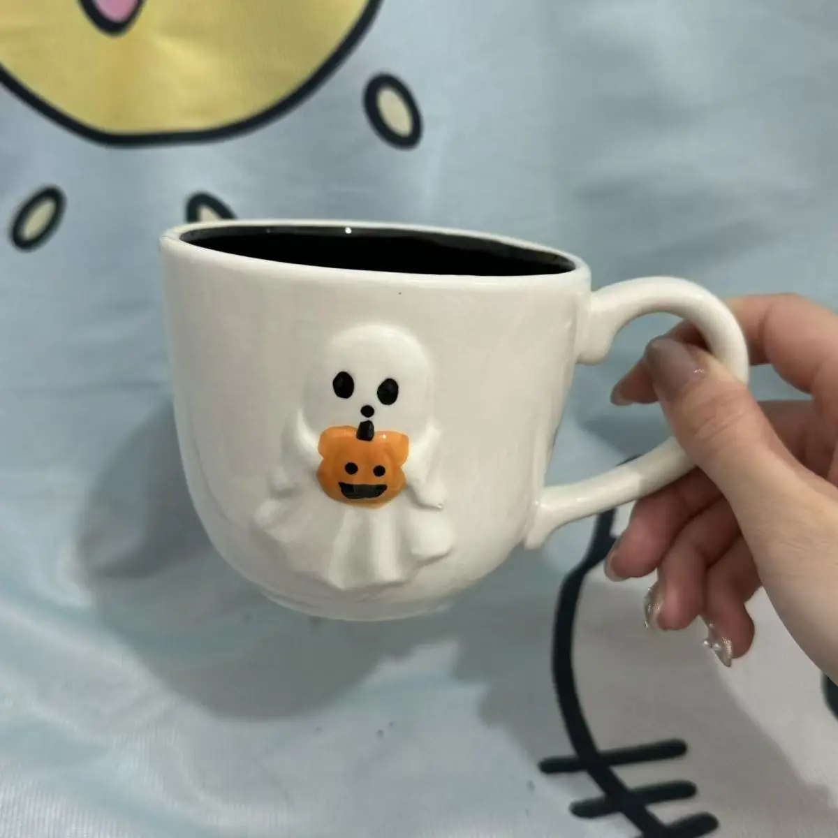 Halloween Cute Ghost Ceramics Mugs Milk Tea Coffee Juice Water Cup Home Office Drinkware Halloween Gift