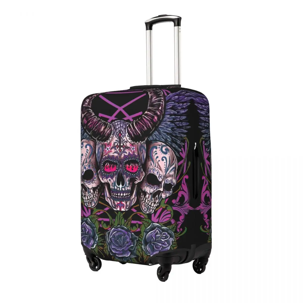 Sugar Skulls Digital Art By Visual Darkness Luggage Protective Dust Covers Elastic Waterproof 18-32inch Suitcase Cover Travel