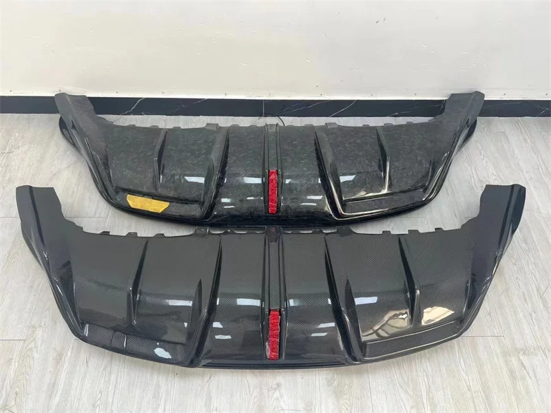 Carbon fiber illuminated rear diffuser suitable for 2021 Model Y IM style body kit front bumper edge side skirts