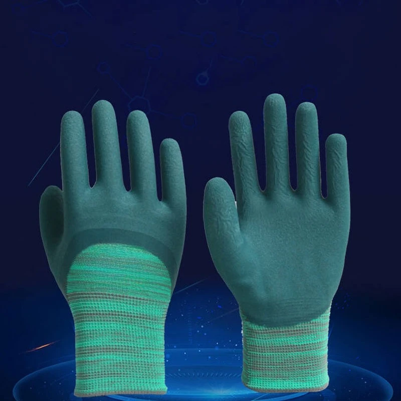 

1 Pair Work Home Protective Gloves Tire Rubber Wear-resistant Breathable Gloves Thickened Anti Slip Protection Construction Site