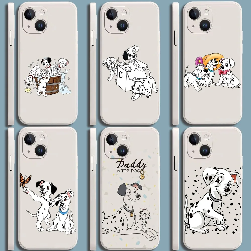 Anime_101_D-Dalmatians Phone Case For Iphone 11 13 14 Pro Max X Xr Xs Max Se2020 12mini White Cover Case