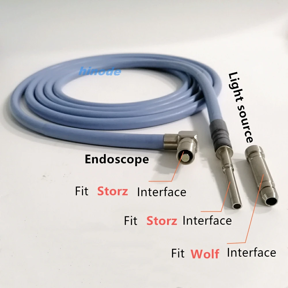 Medical Surgical Φ4X2500mm 3000mm 90 Degree Right Angle Endoscope Laparoscope Hysteroscope Cold Light Source Optical Fiber Cable