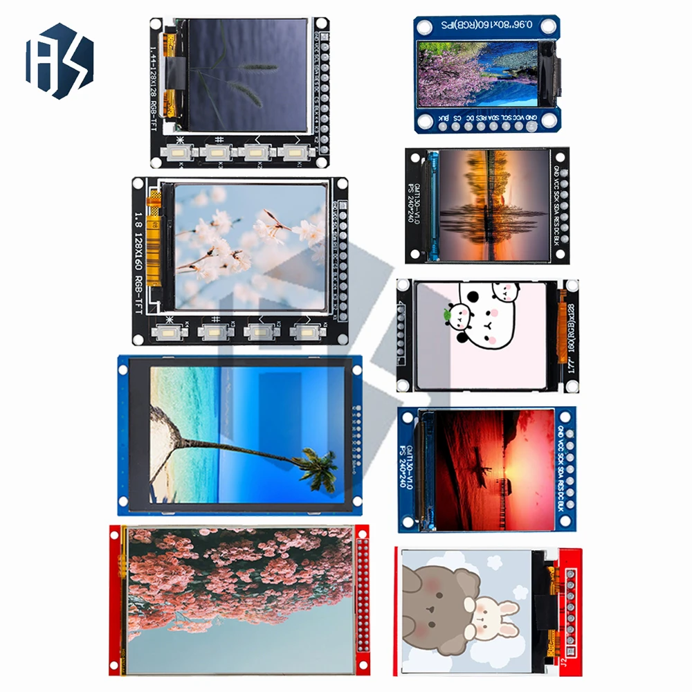 TFT Display 1.44/1.69/1.8/2.4/2.8/3.5 Inch TFT Full Color Screen LCD Module ILI9341 Driver Interface SPI for Arduino