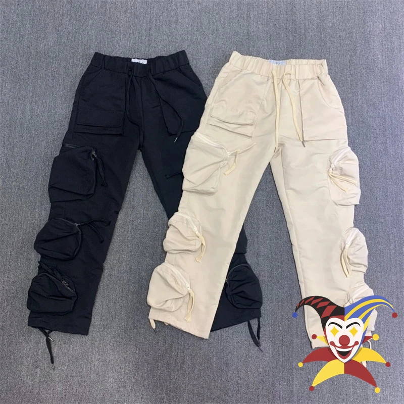 Vintage Multi Pocket Sweatpants Jogger Men Women Top Quality Hip-Hop Drawstring Overalls Cargo Long Pants Trousers