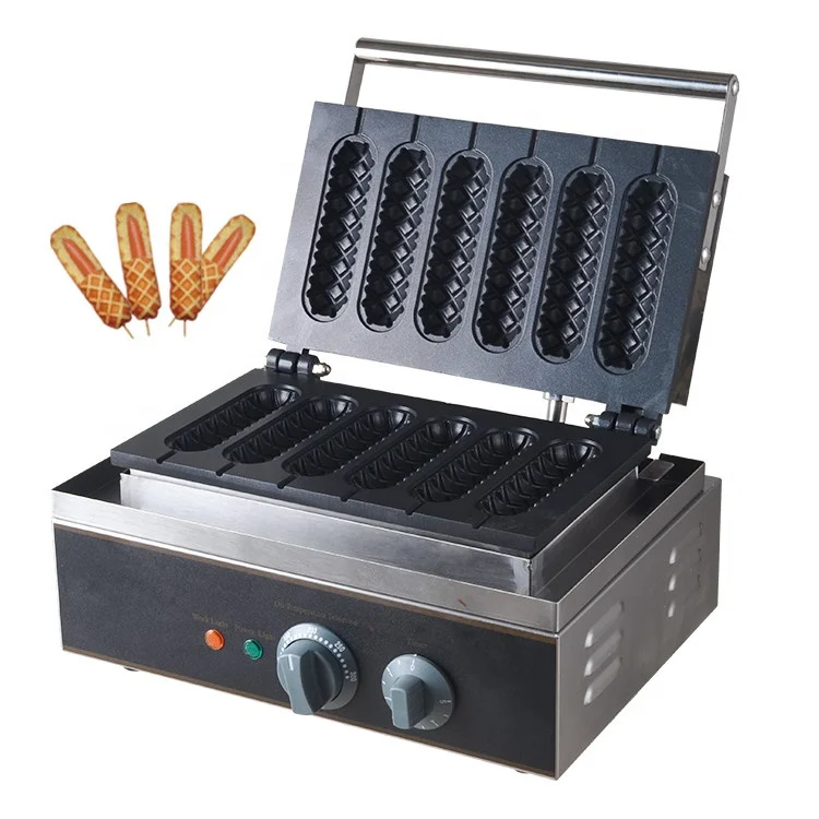 

Popular Commercial Corn Dogs Equipment Electric Hot Dog Waffle Maker Machine