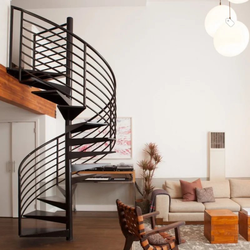 custom.Great Quality Modern Indoor Wood Stairs with Glass Railing