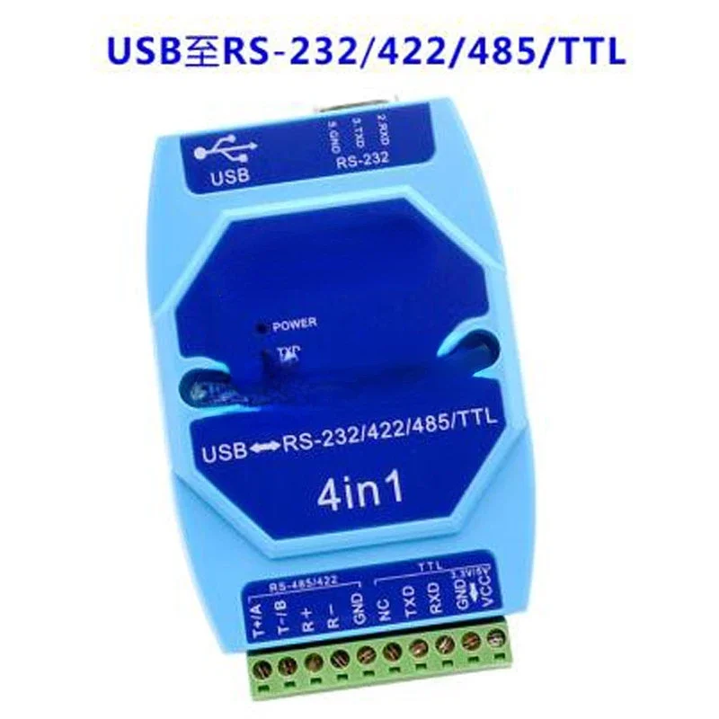 

4 in 1 Industrial lightning protection photoelectric isolation USB to RS485/RS422/RS232 TTL interface USB to serial converter