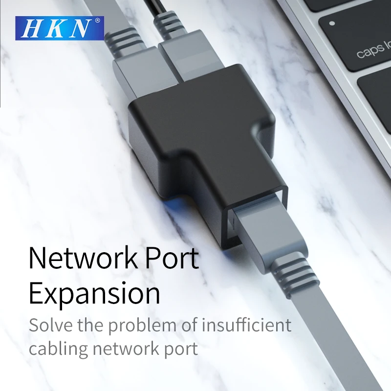 HKN الفاصل محول USB 1 إلى 2 موصل الشبكة المزدوج LAN إيثرنت المقبس تمديد كابل توصيل مناسبة ل Cat5 Cat6 Cat7