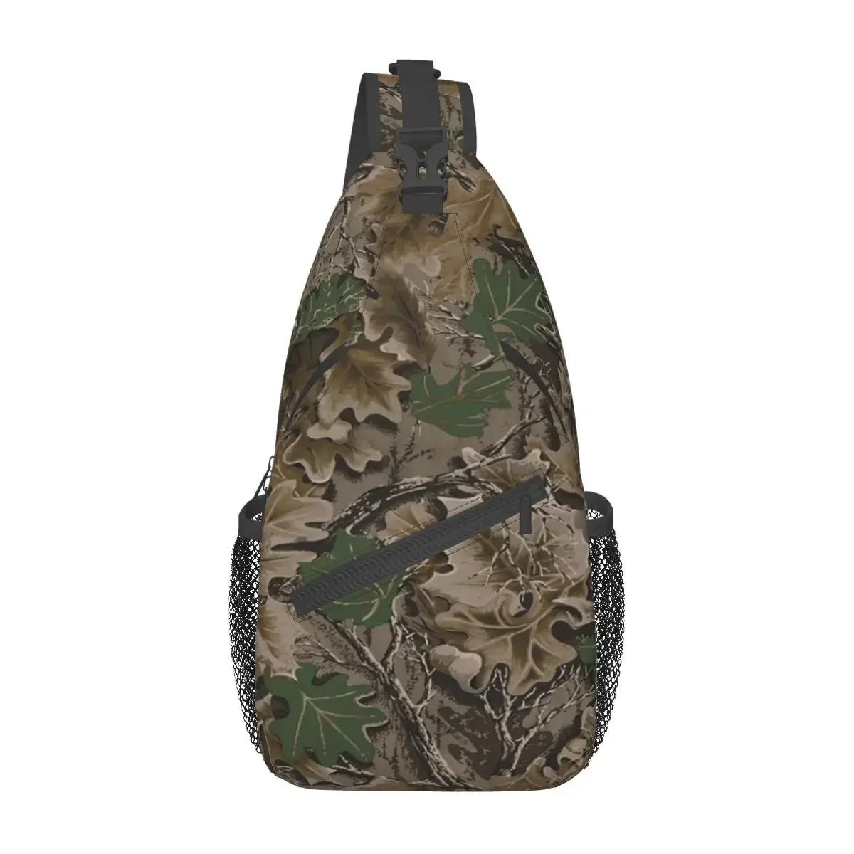 

Real Tree Camouflage Camo Small Sling Bags Chest Crossbody Shoulder Backpack Hiking Travel Daypacks Military Cool Satchel