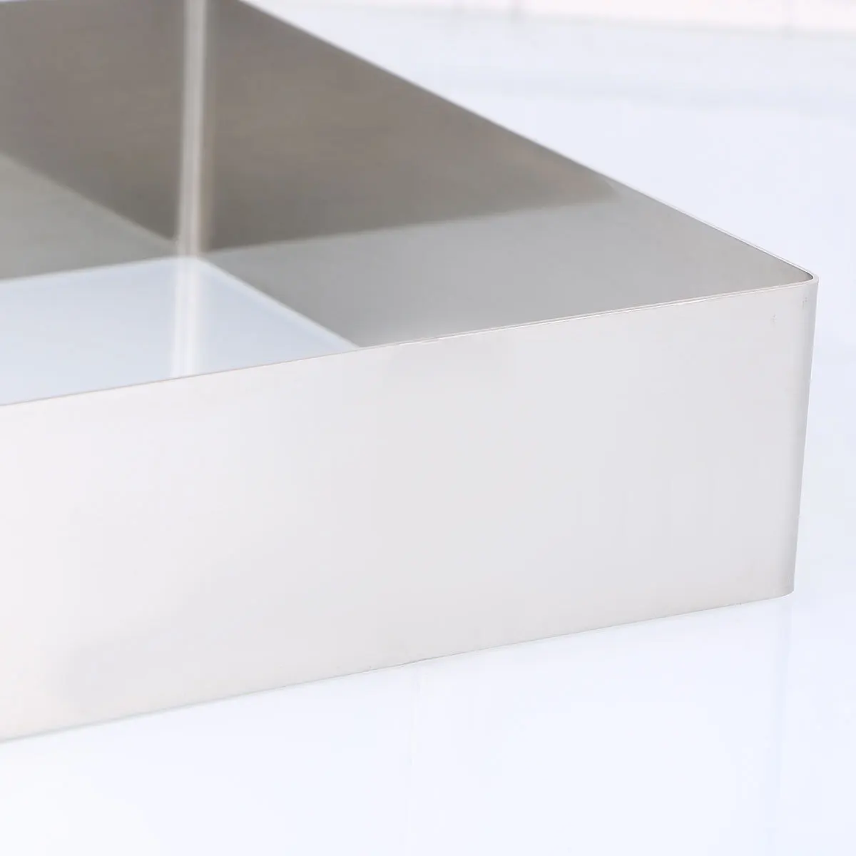 

8 Inch Stainless Steel Square Mousse Ring Smooth Surface Cake Pastry Cutter Mould Reusable Stainless Steel Mousse Ring