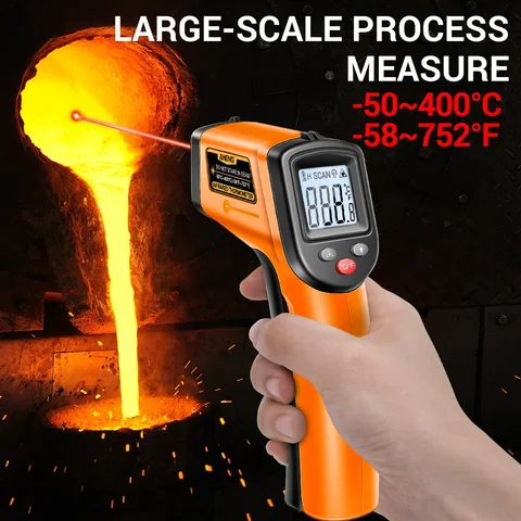 ANENG TH201 Digital Thermometer Handheld Non-Contact Laser Temperature Meter Gun Temperature Tester Instruments Pyrometer