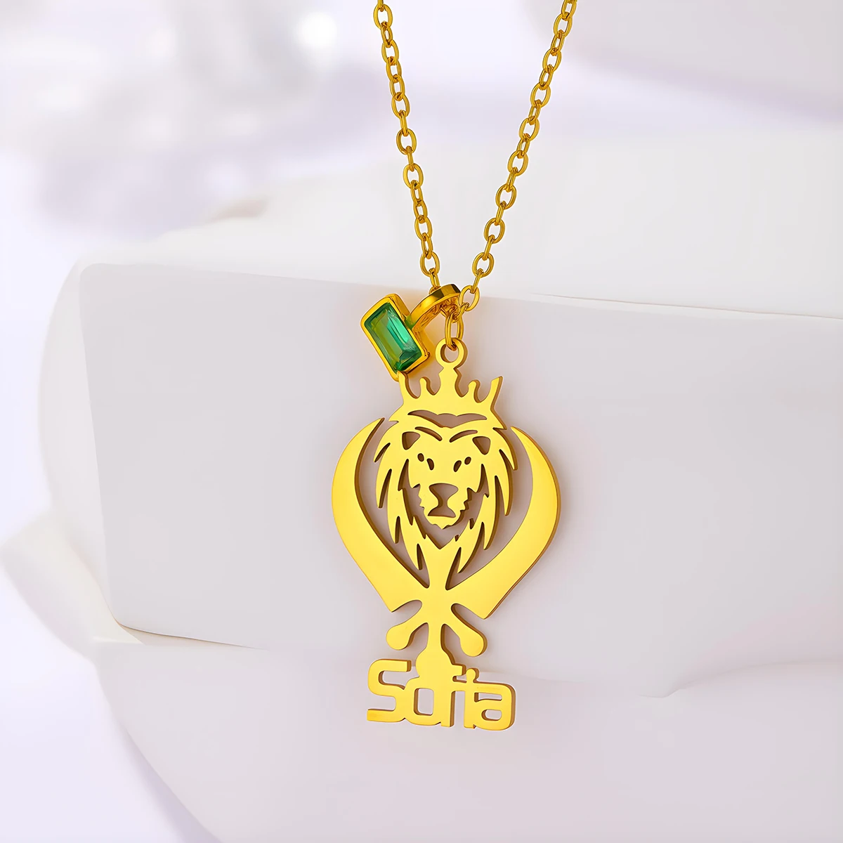 

Персонализированное ожерелье Todorova с именем, подвеска из нержавеющей стали «Король Лев», для мужчин и женщин, в стиле панк, с животным-талисманом, чокер, ювелирное украшение, подарок