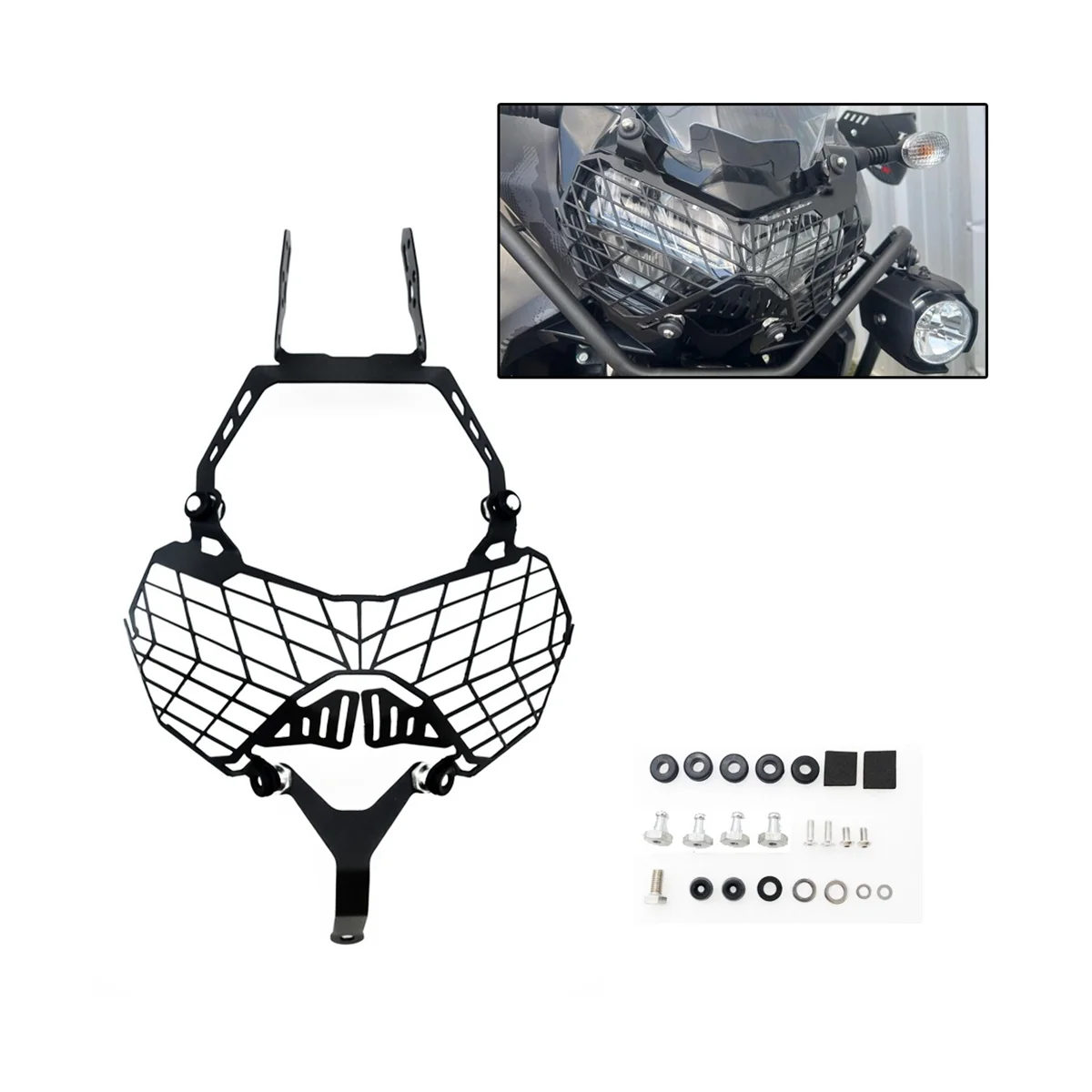 Motorcycle Headlight Protection Grille Headlight Guard Headlight Grille for Kawasaki KLR 650 Klr650 2022