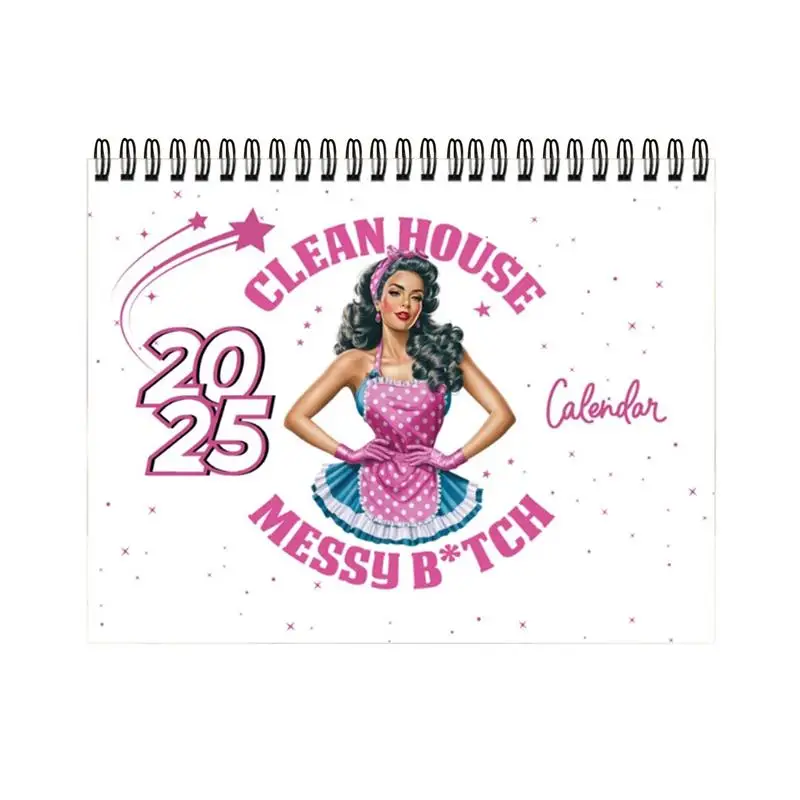 

Housewife Calendar 2025 Monthly Family & Daily Organizer Featuring Housewife Images Thick & Sturdy Paper Size 9.84x7.48x0.2