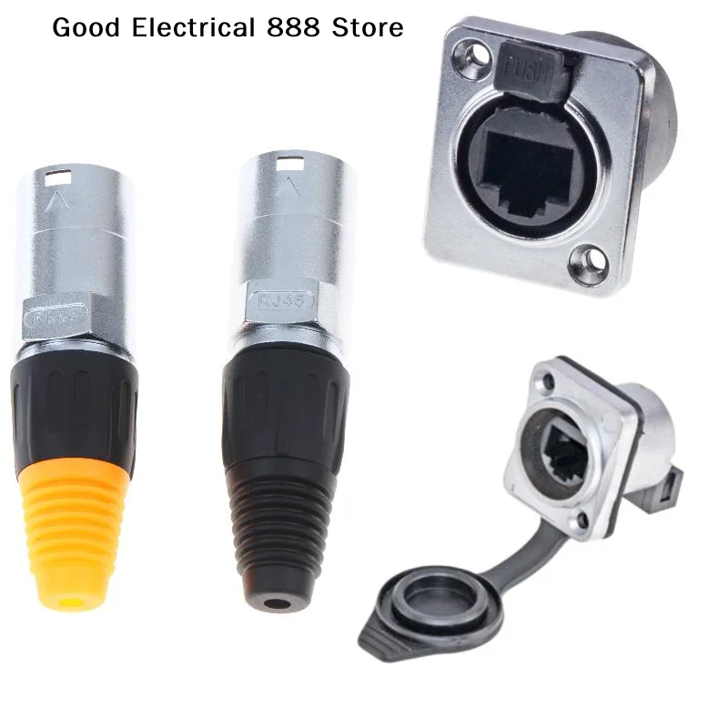 【G】1Pcs 8P8C Waterproof NE8FDP NE8FDE Network Connectors RJ45 Panel Mount D Type Connector For Secure Data Transmission