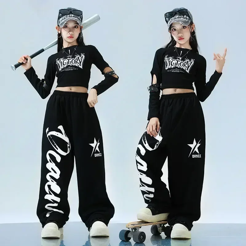 

Girls Jazz Dance Stage Costumes,Hip-hop Dance,Girls Cheerleading Rehearsal Costumes, Shiny Performance Costumes,10-14 Years Old