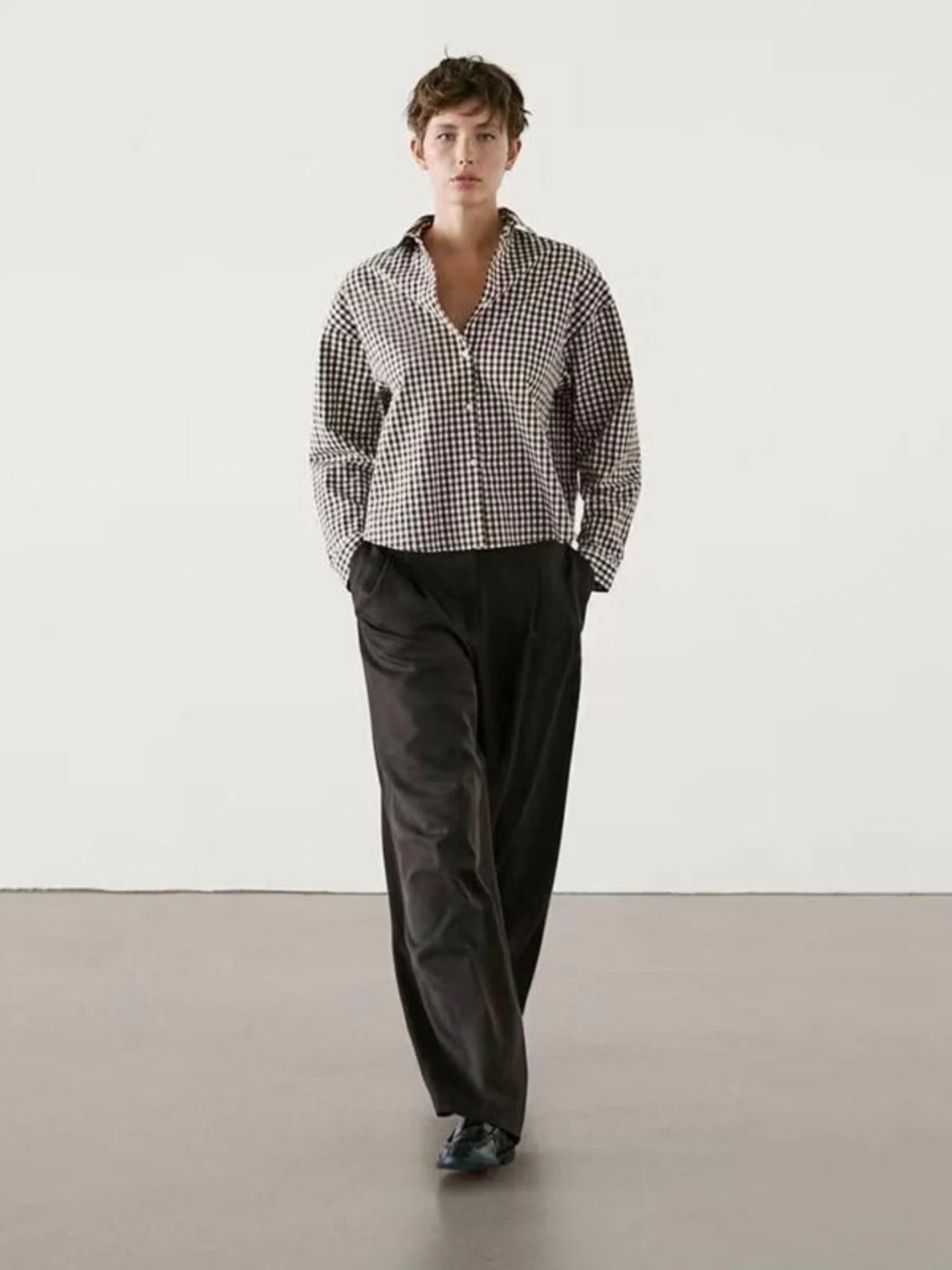 MD femmes décontracté ample coton irt automne hiver nouveauté confortable Plaid ort Version longue Sve français Sle mince...