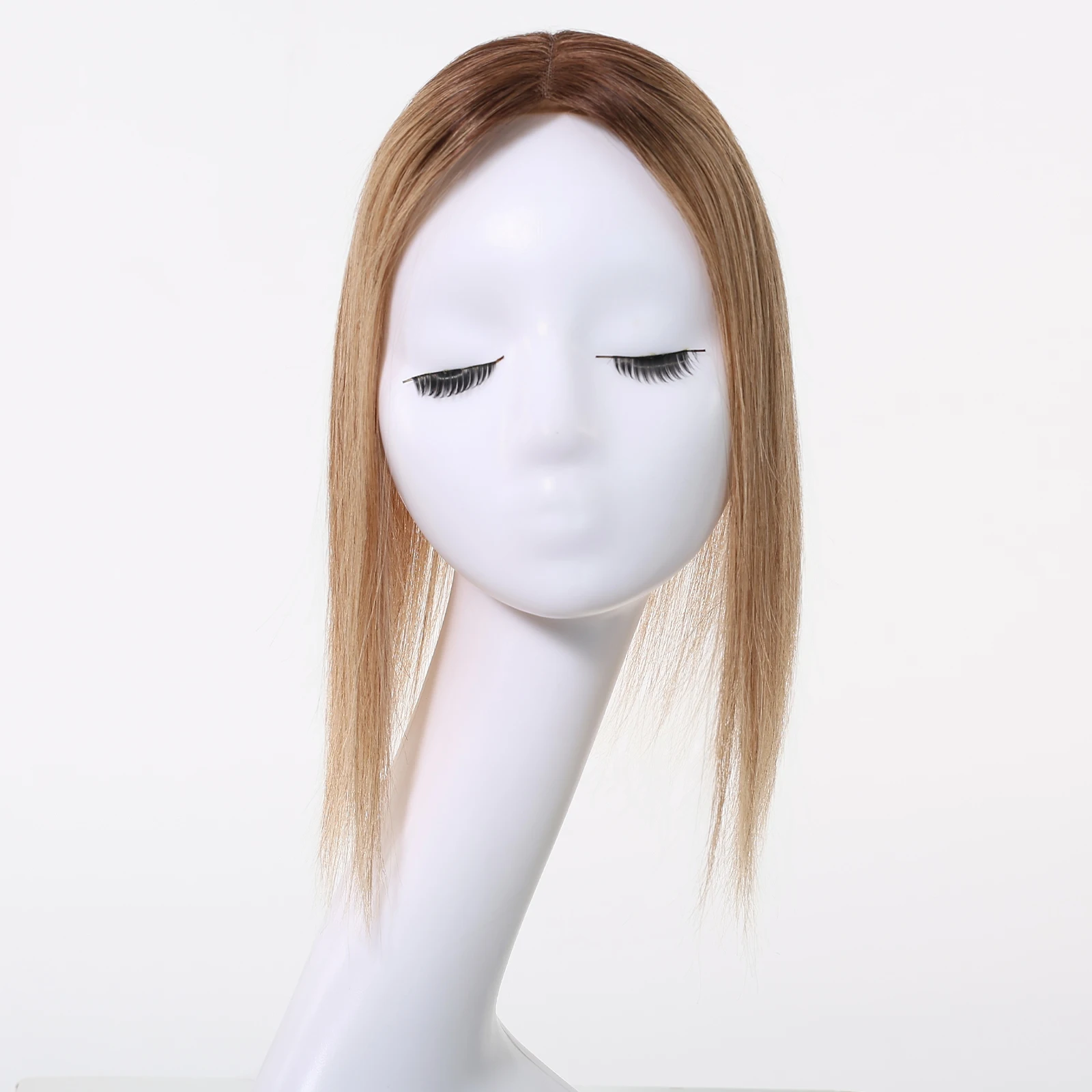 Toppers de cabelo humano remy, 12 polegadas, marrom ombré, 100%, 4x5 polegadas, base de renda, topper de cabelo natural para mulheres, parte intermediária com desbaste de cabelo