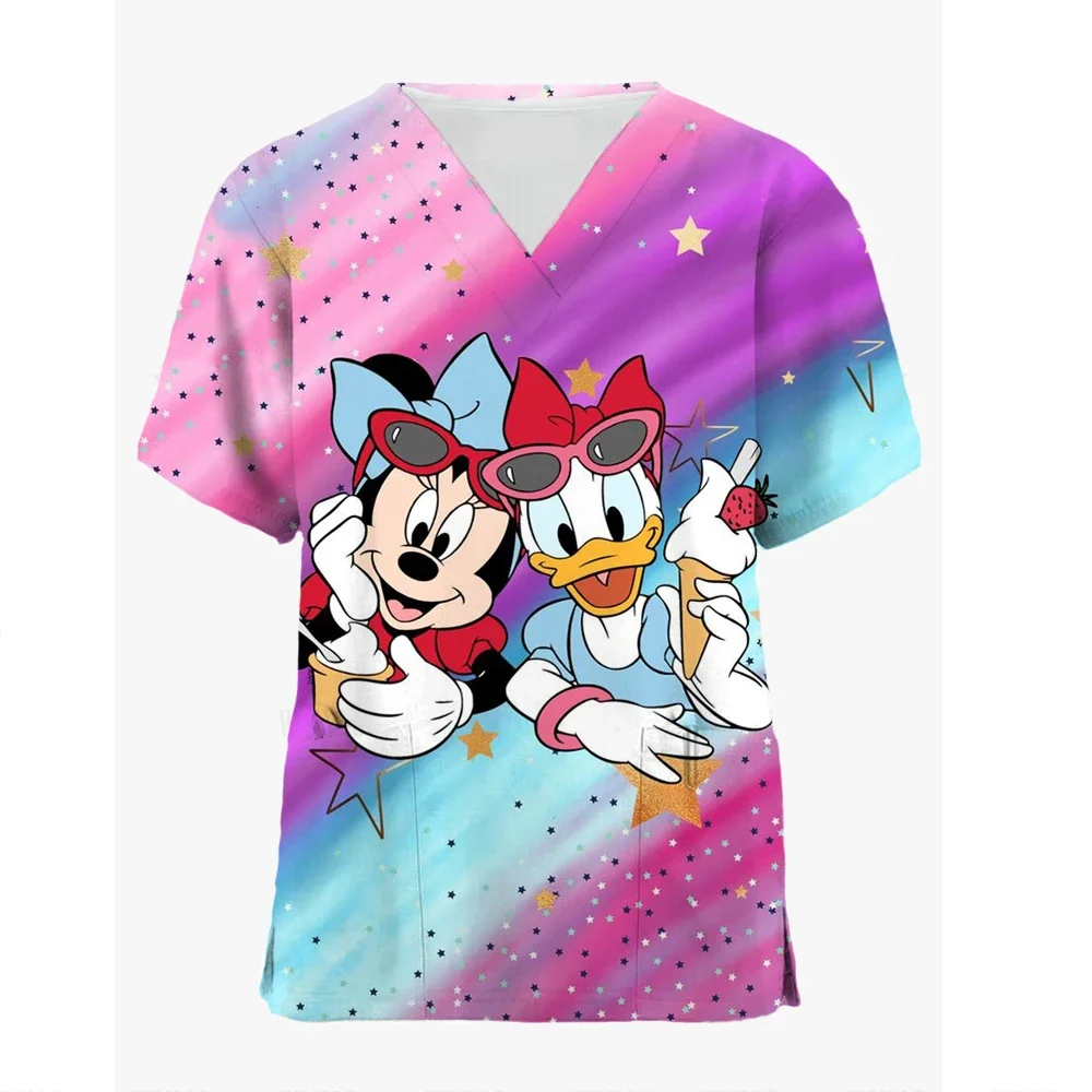 Baby 3d Printed Fun Disney Mickey Mouse Girls' T-Shirt Children's Clothing Anime Girl T-Shirt Casual Short Sleeve Summer