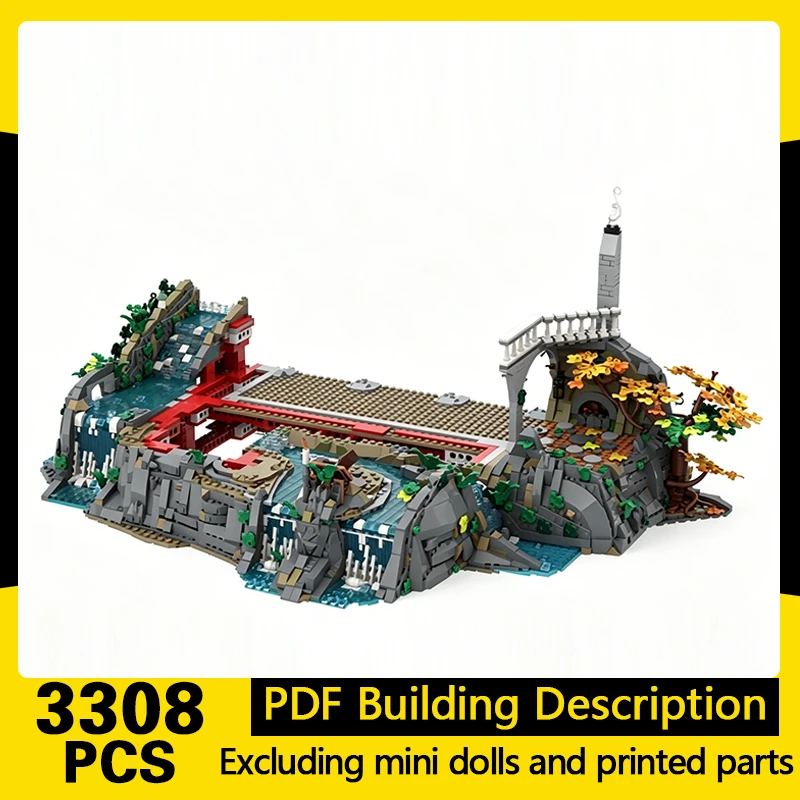 

Ring Movie Model MOC Building Bricks Homely House Display Base Modular Technology Gifts Holiday Assemble Children Toys Suit