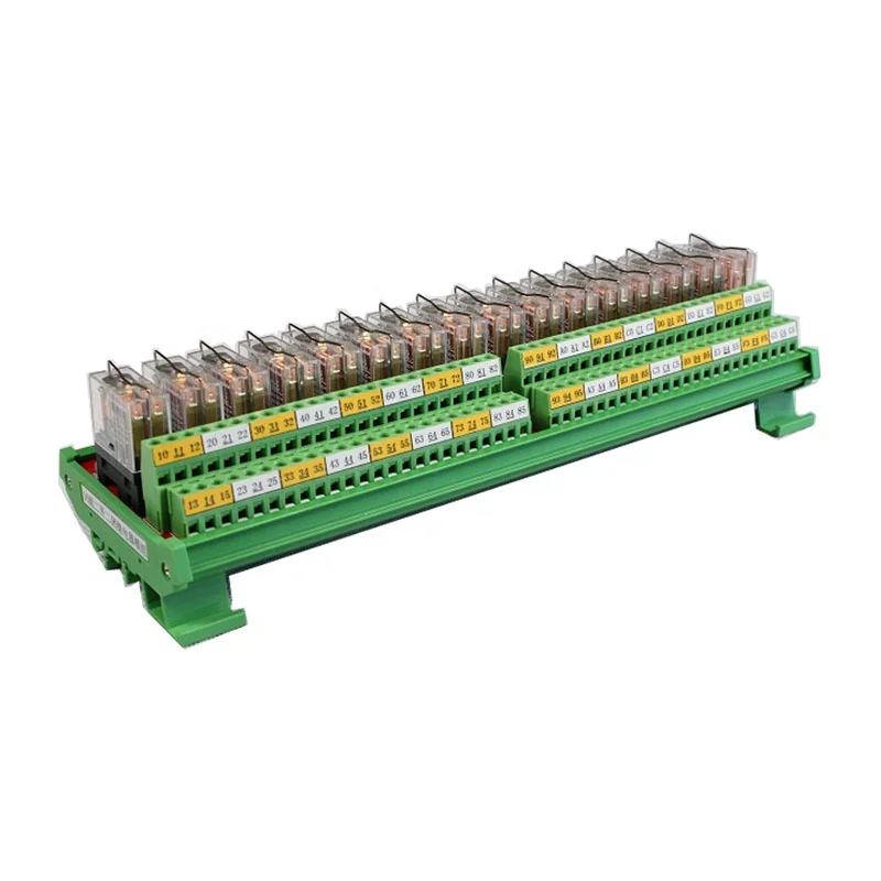 Ginri  JR-16L2 Interface  16 Channel DPDT  DIN RAIL Mount  DC24V  PLC  Relay Module