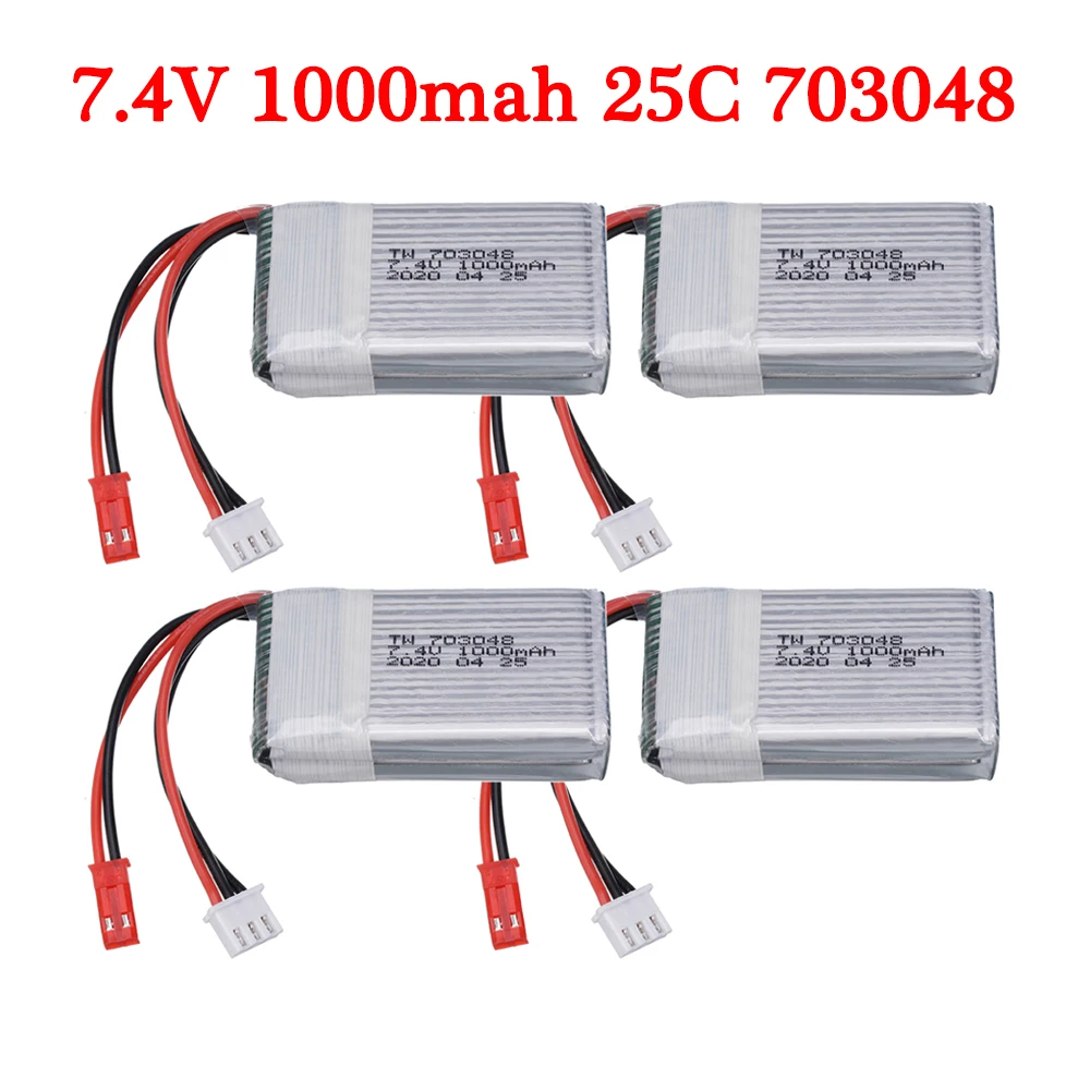 7.4v 1000mAh Lipo Battery FOR MJX RC TECHNIC X600 F46 X601H Drone RC Aircraft JXD391V Helicopter Model Spare parts