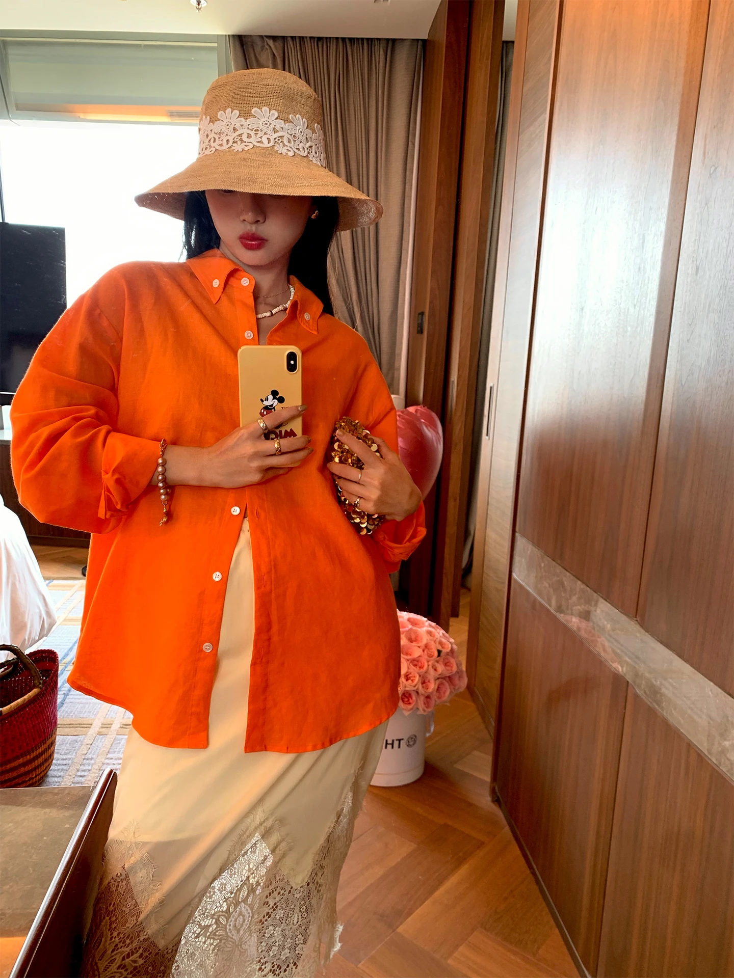 Donna lunga Sve Lino misto cotone irt Bal Design Inizio autunno Nuovo Sle Confortevole e traspirante Coreano Sle Allentato...