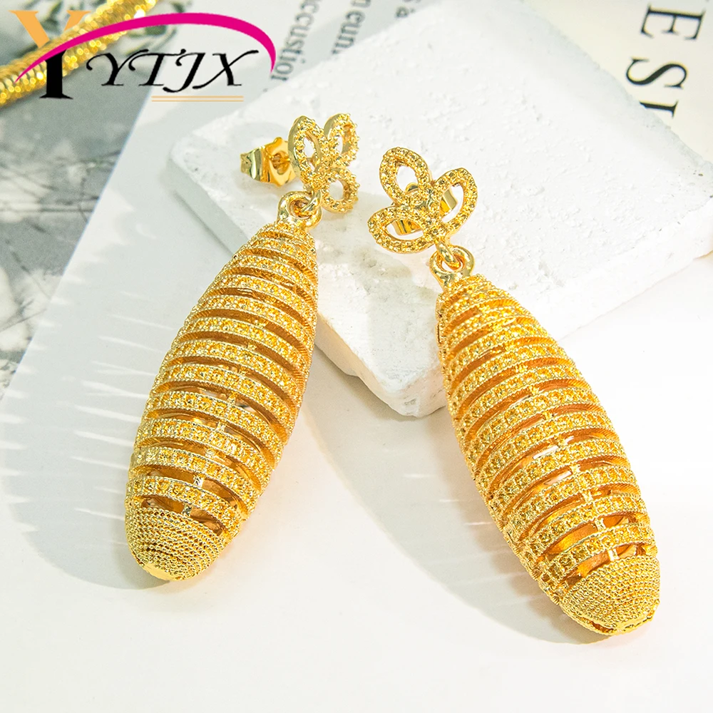 

Изысканные позолоченные серьги-подвески YTJX в форме капли для женщин, ювелирные аксессуары, новинка 2026 года, на каждый день, оптом, подарок