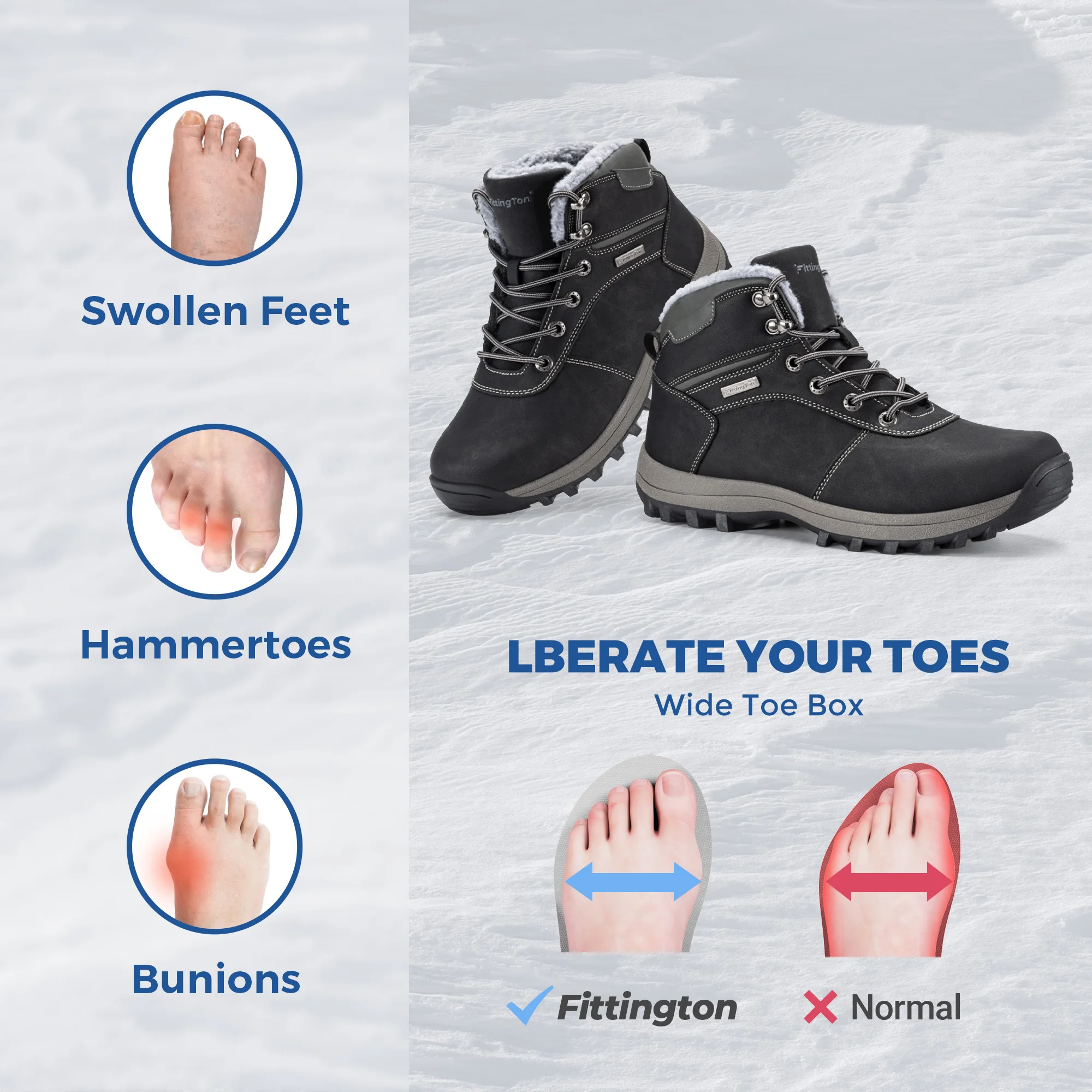 أحدث أحذية الشتاء الرجالية سميكة حذاء الثلج عالي الرقبة دافئ المضادة للانزلاق خفيفة الوزن مريحة الفراء اصطف الأحذية في الهواء الطلق الشتاء أحذية للرجال #2