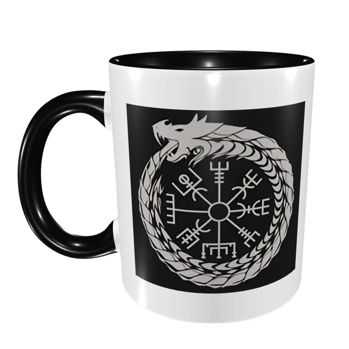 Viking Odin Valknut Runes Mug Funny Ceramic Coffee Cups Tea Mugs Milk Cup Drinkware Gift for Friends