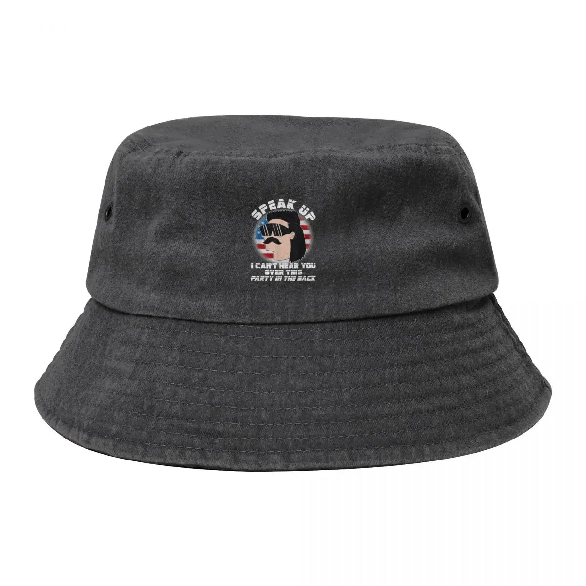 

Redneck 4th July American Flag Usa Mullet Bucket Hat fun hats Uv Protection Solar Hat Sun Cap Male Women's