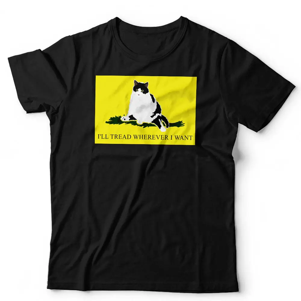 I'll Tread Wherever I Want Tshirt Unisex & Kids Childless Cat Lady Gadsden Flag