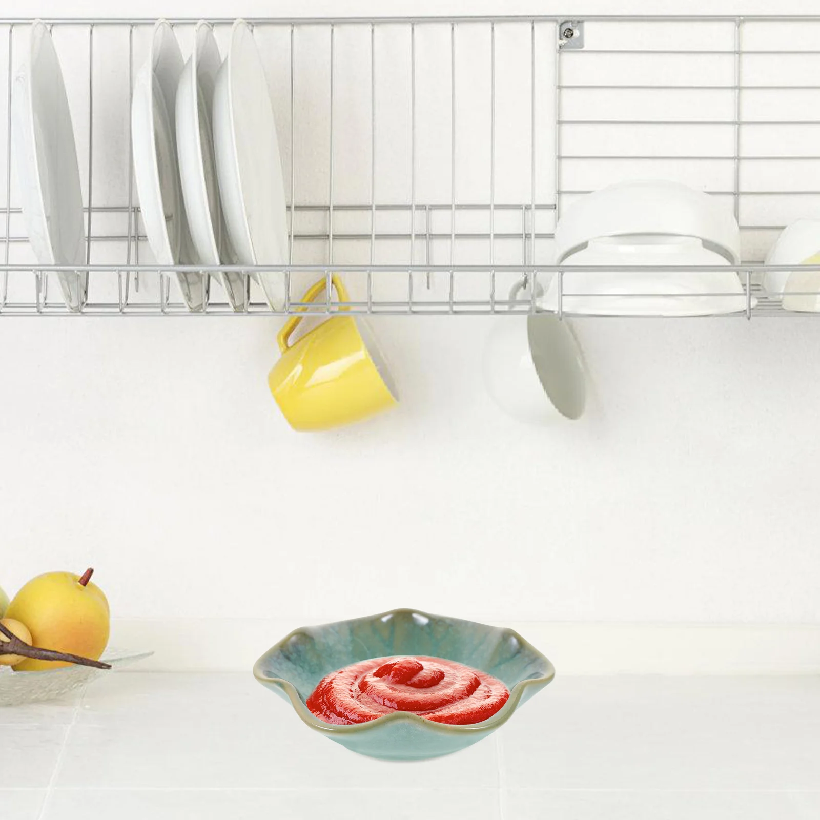 

2Pcs Ceramic Dipping Bowls Small Sauce Dishes for Vinegar Soy Sauce Snack Condiment Serving for Dinner Bbq Dipping Dishes