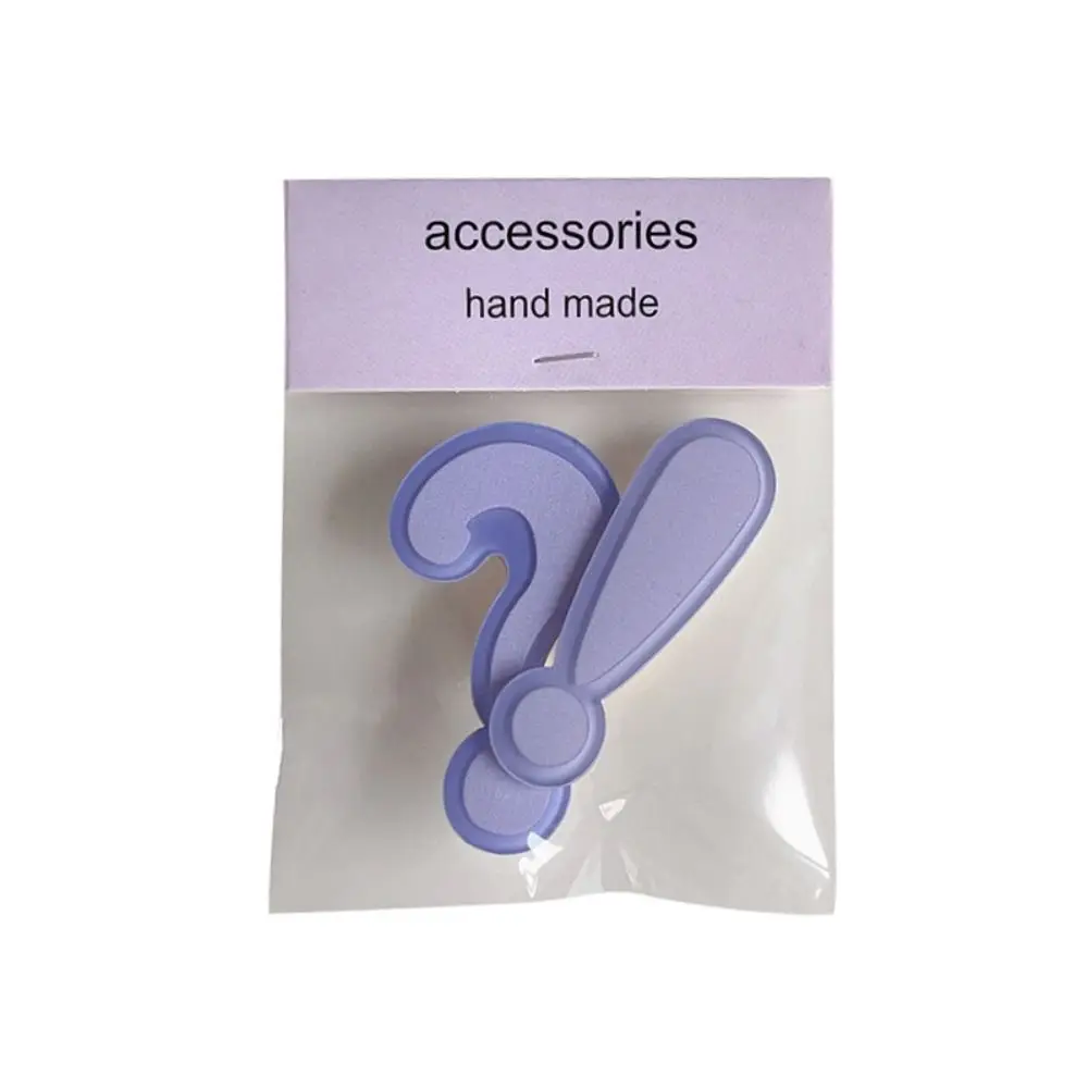 Fashion Funny Question Mark Hair Clip Creative Hairpin Exclamation Mark Barrettes Sweet Acrylic Girls