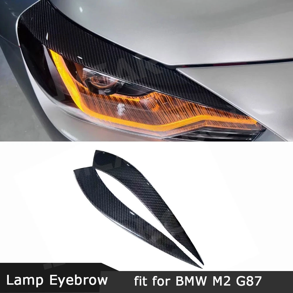 

Carbon Fiber Car Headlights Eyebrow Eyelids Trim Cover bodykits For BMW 2 Series G87 M2 Car Accessories