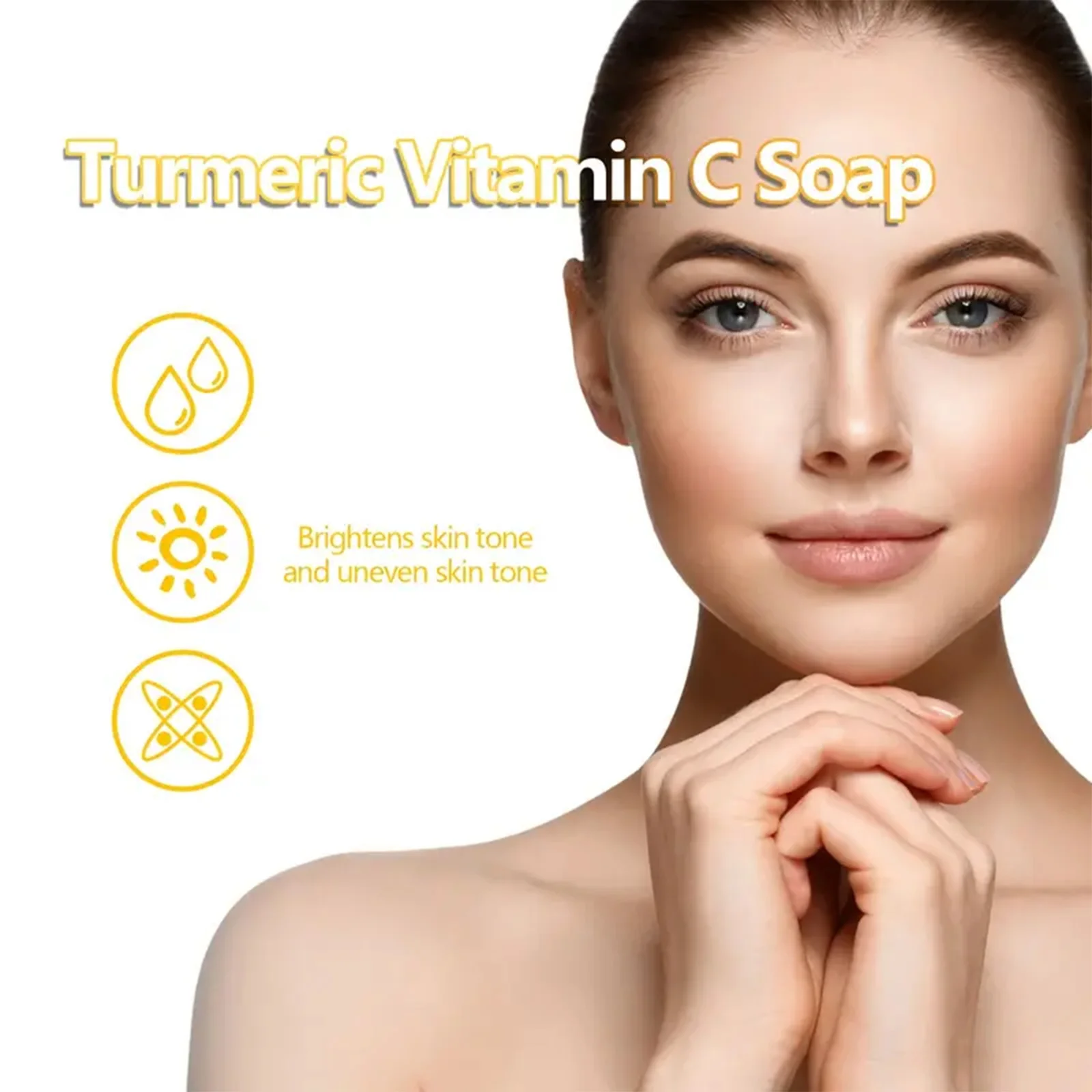 Lemon and turmeric soap face cleanser anti-acne whitening brightening face remove acne lighten dark spots turmeric soap