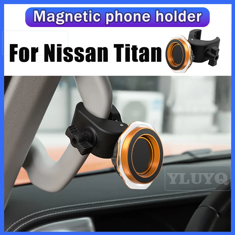 

For Nissan Titan Car Phone Holder Magnetic Gravity Phone Navigation Mount Cup Holder 360° Adjustable Car Interior Accessory