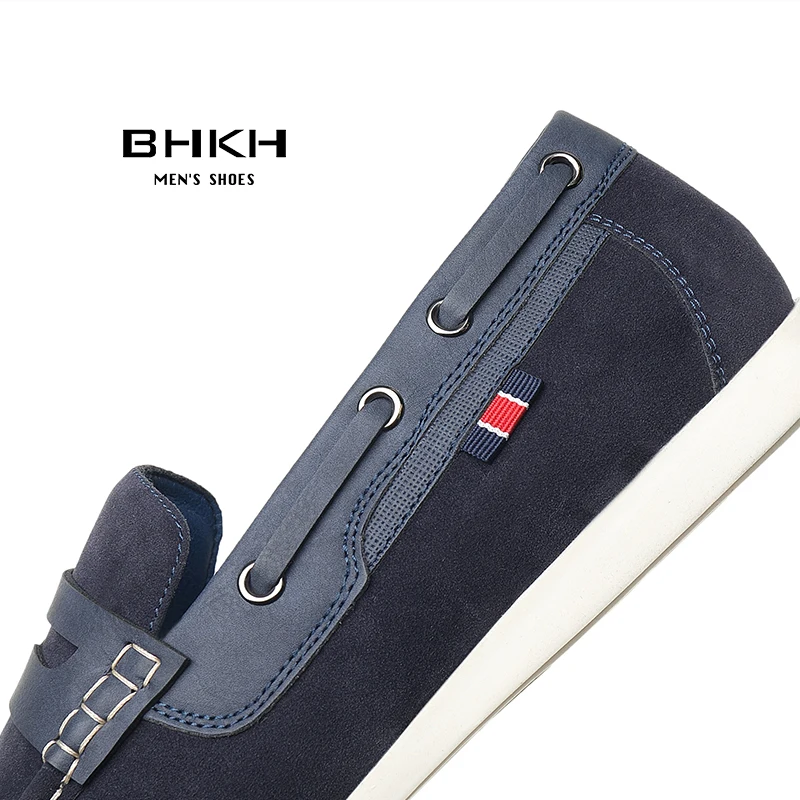 BHKH Men Loafers 2024 New Spring/Summer Shoes Men Fashion Pu Leather Men Casual Shoes Comfy Slip-on Drive footwear Boat Shoes