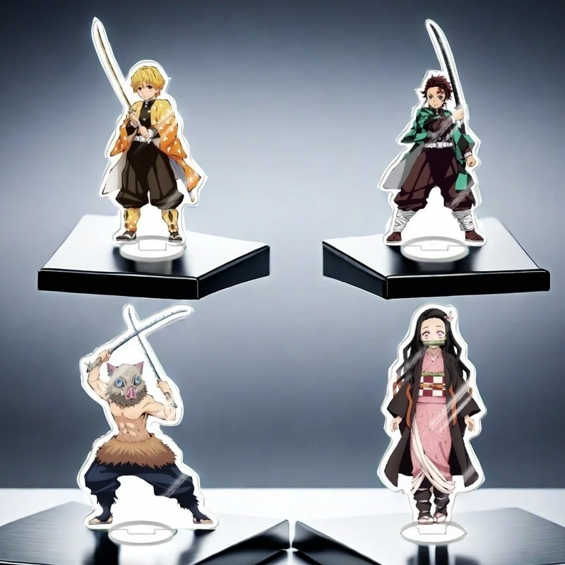 Demon Slayer: Kimetsu no Yaiba peripherals, Kamado Tanjiro Nezuko, Zenitsu Inosuke, anime cartoon, acrylic stand