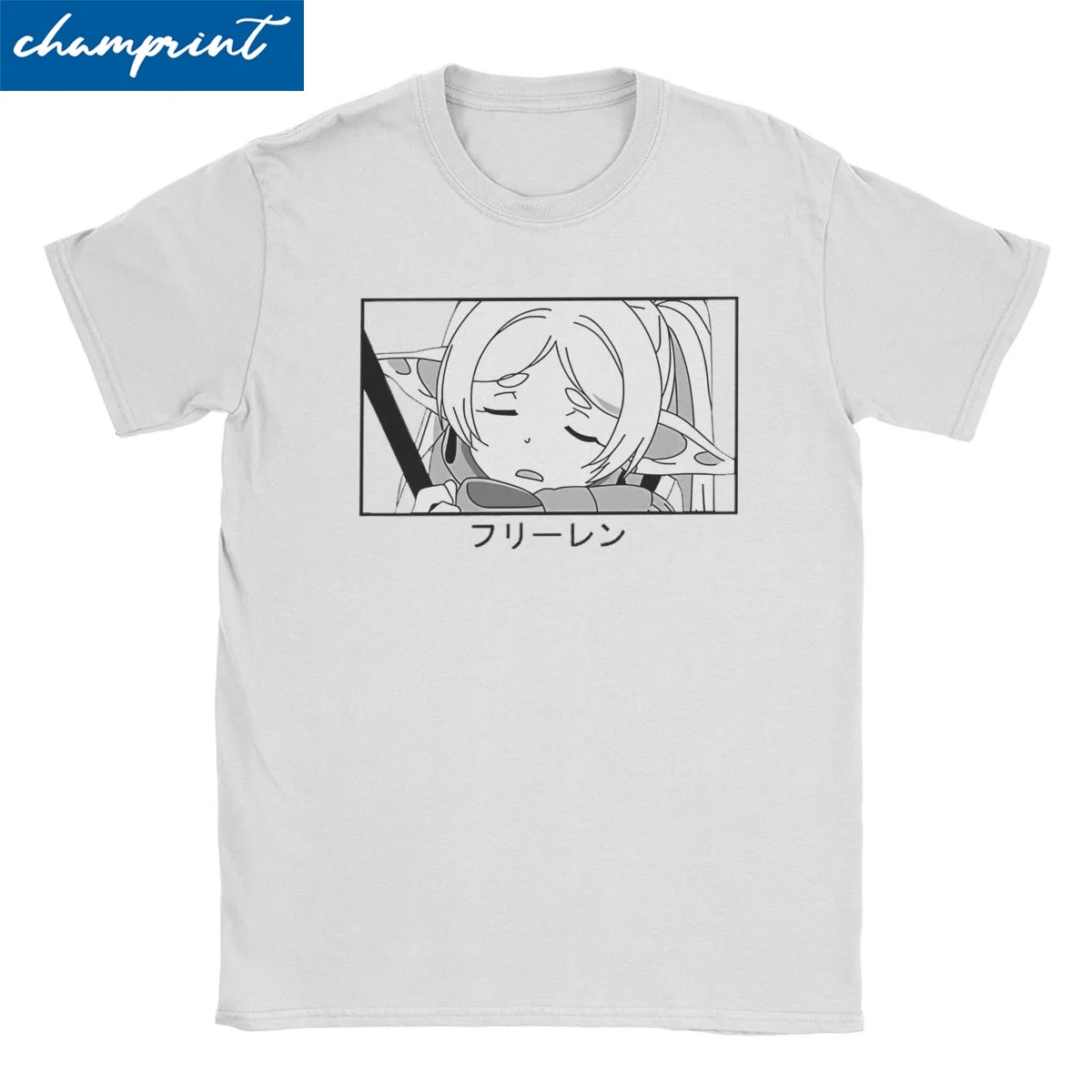 남녀공용 인기 애니메이션 만화 티셔츠, 빈티지 순면 티셔츠, Sousou No Frieren Beyond Journey's End, 그래픽 프린트