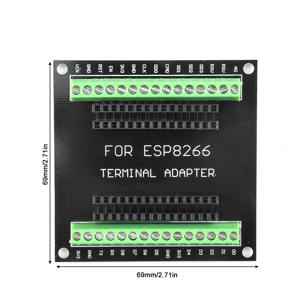 ESP8266 tabliczka zaciskowa GPIO 1 do 2 dla ESP8266 ESP-12E płyta rozwojowa NodeMCU kompatybilna z karta rozszerzenia GPIO