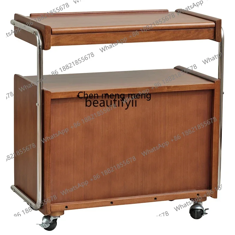xzSolid wood side cabinet, Japanese-style household low cabinet, retro bookcase with glass door storage, medieval magazine cabin