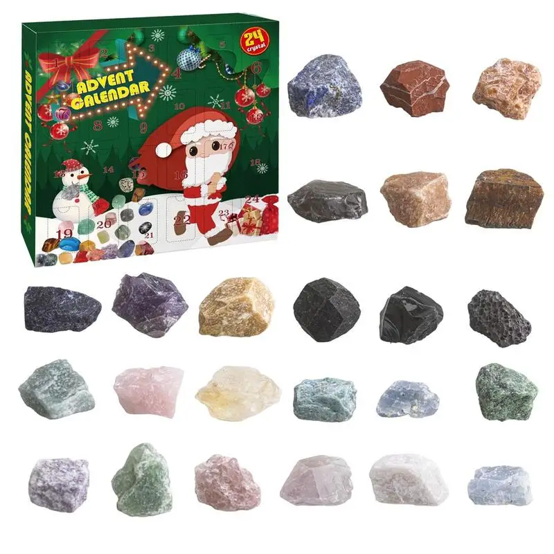 2024 Advent Calendar Gemstone Collection Count Down To Christmas 24 Days Christmas Countdown Calendars Gifts For Kids Girls Boys