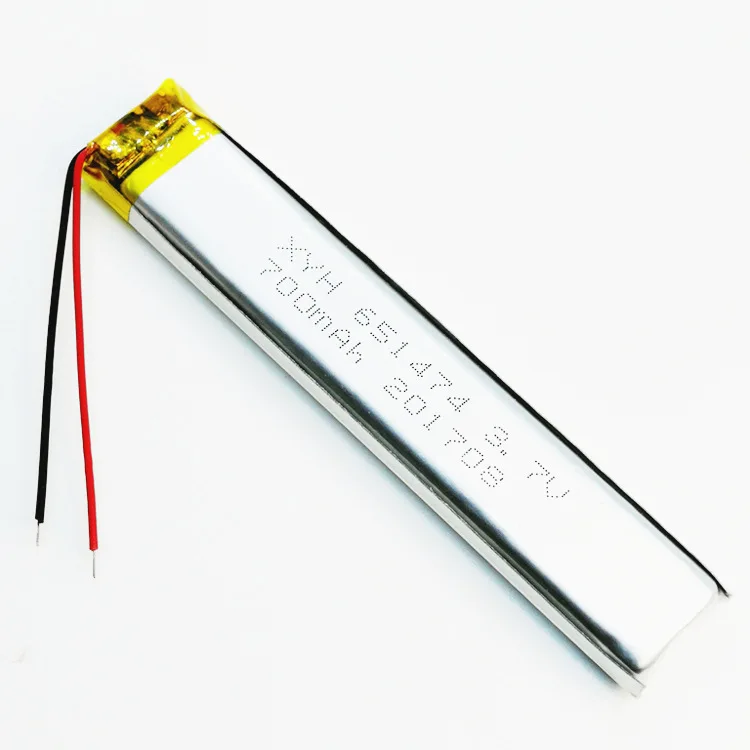 2/5/10/50/100pcs 3.7V 651474 700mAh Lithium Polymer Ion Battery No Connector